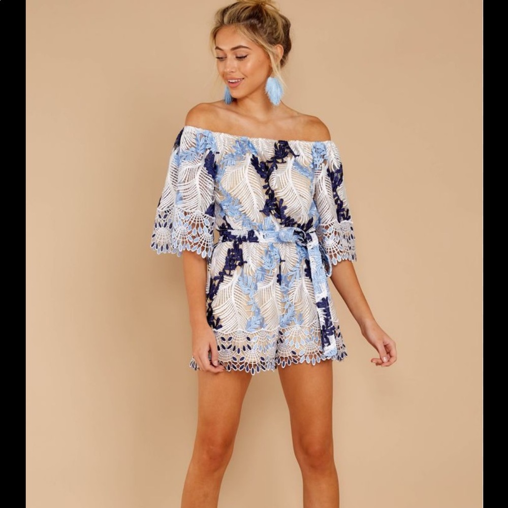 Red Dress Boutique Lace Romper